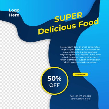 Modern evrensel sosyal medya şablonu. Reklamlar için internet afişi, ilan veya poster satışa sunuluyor. Seyahat, iş, yemek menüsü, moda, yaratıcı dijital ajans tasarımı.