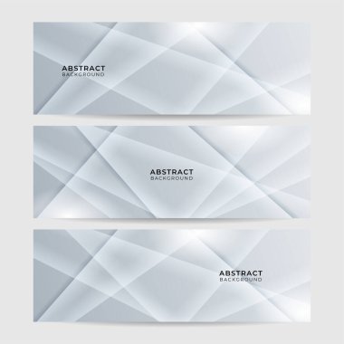 Vektör soyut grafik tasarım pankart şablonu. Beyaz soyut afiş arkaplanı