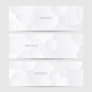 Vektör soyut grafik tasarım pankart şablonu. Beyaz soyut afiş arkaplanı