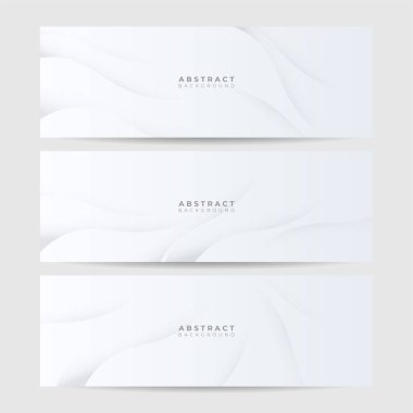 Vektör soyut grafik tasarım pankart şablonu. Beyaz soyut afiş arkaplanı