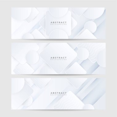 Vektör soyut grafik tasarım pankart şablonu. Beyaz soyut afiş arkaplanı