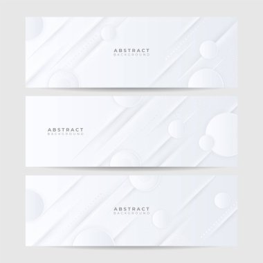 Vektör soyut grafik tasarım pankart şablonu. Beyaz soyut afiş arkaplanı