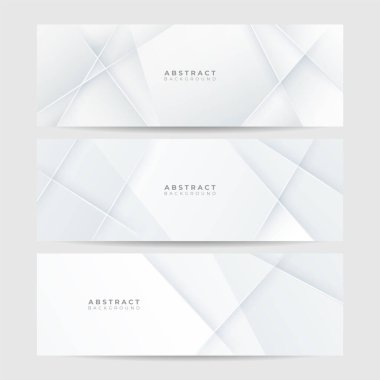 Vektör soyut grafik tasarım pankart şablonu. Beyaz soyut afiş arkaplanı