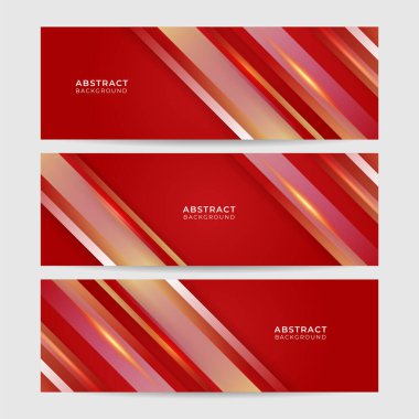 Modern soyut koyu kırmızı pankart arka planı. Gradyan kırmızı renkli soyut geniş pankart tasarım arkaplanı