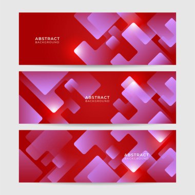 Modern soyut koyu kırmızı pankart arka planı. Gradient kırmızı pembe renkli soyut geniş pankart tasarımı arkaplanı