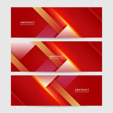 Modern soyut koyu kırmızı pankart arka planı. Düz açık kırmızı renkli soyut geniş pankart tasarım arkaplanı
