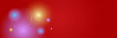 Modern soyut koyu kırmızı pankart arka planı. Güzel daire ışık kırmızı renkli soyut geniş pankart tasarımı arkaplanı