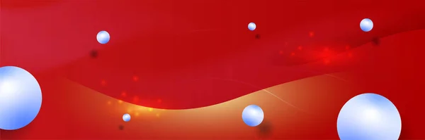 Modern Abstract Dark Red Banner Background Pearl Light Red Colorful — 스톡 벡터