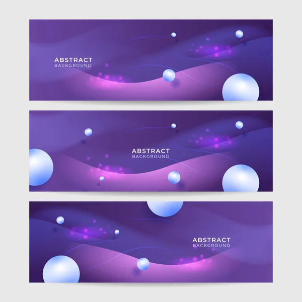 Modern Abstract Dark Purple Blue Orange Banner Background Vector Abstract — ストックベクタ