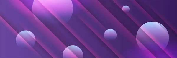 Modern Abstract Dark Purple Blue Orange Banner Background Vector Abstract — Stock Vector