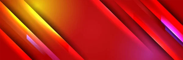 Σύγχρονη Αφηρημένη Σκούρο Κόκκινο Πορτοκαλί Κίτρινο Φόντο Banner Βαθμίδα Φως — Διανυσματικό Αρχείο