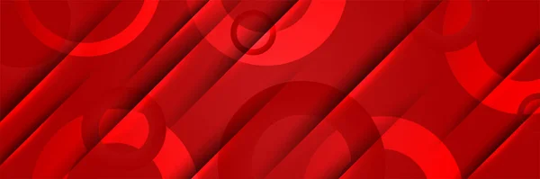 Modern Soyut Koyu Kırmızı Turuncu Pankart Arka Planı Çember Açık — Stok Vektör