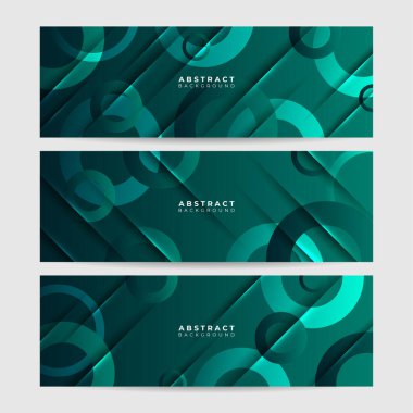 Modern koyu yeşil turuncu pankart arka planı. Vektör soyut grafik tasarım pankart şablonu.