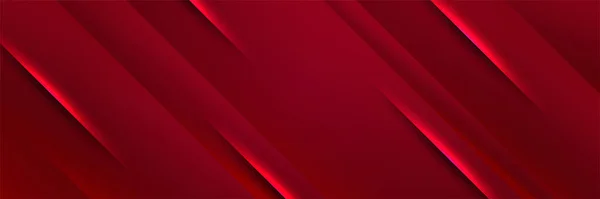 Modern Soyut Koyu Kırmızı Turuncu Pankart Arka Planı Işık Çizgisi — Stok Vektör