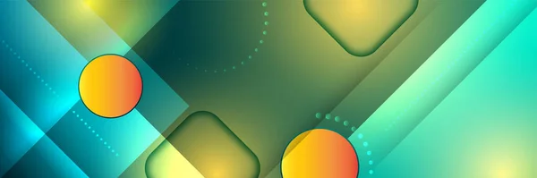 Modern Abstract Dark Green Orange Banner Background Vector Abstract Graphic — 스톡 벡터