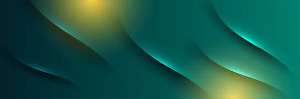 Modern Abstract Dark Green Orange Banner Background Vector Abstract Graphic — ストックベクタ