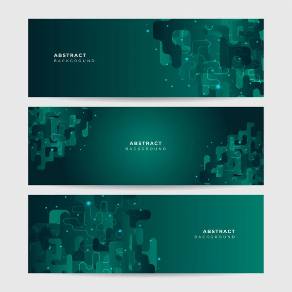 Modern Abstract Dark Green Orange Banner Background Vector Abstract Graphic — Image vectorielle