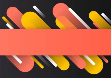 Soyut mavi kırmızı kırmızı turuncu geometrik memphis eğri sunum arkaplanı. Reklam, pazarlama, sunum, kartvizit, broşür, broşür için moda gradyanlar vektör illüstrasyonuName.