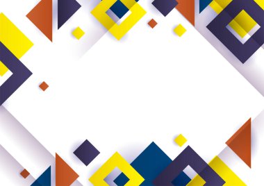 Soyut mavi kırmızı kırmızı turuncu geometrik memphis eğri sunum arkaplanı. Reklam, pazarlama, sunum, kartvizit, broşür, broşür için moda gradyanlar vektör illüstrasyonuName.