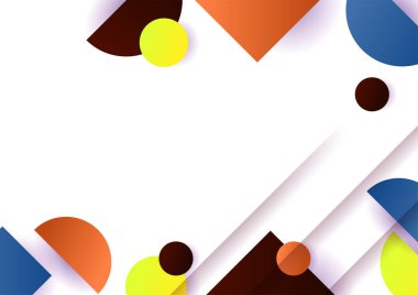 Soyut mavi kırmızı kırmızı turuncu geometrik memphis eğri sunum arkaplanı. Reklam, pazarlama, sunum, kartvizit, broşür, broşür için moda gradyanlar vektör illüstrasyonuName.