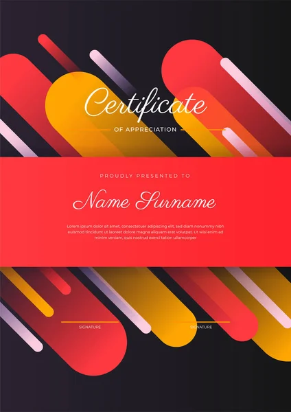 Modern Elegant Colorful Diploma Certificate Template Certificate Achievement Border Template — Stock vektor