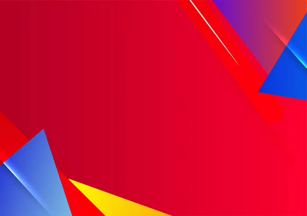 Abstract Colorful Blue Red Yellow Orange Geometric Memphis Curve Presentation — Archivo Imágenes Vectoriales
