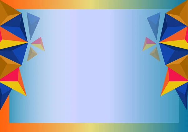 Abstrait Coloré Bleu Rouge Jaune Orange Géométrique Memphis Courbe Présentation — Image vectorielle
