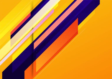 Soyut mavi kırmızı kırmızı turuncu geometrik memphis eğri sunum arkaplanı. Reklam, pazarlama, sunum, kartvizit, broşür, broşür için moda gradyanlar vektör illüstrasyonuName.