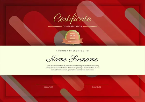 Modern Elegant Colorful Diploma Certificate Template Certificate Achievement Border Template — Vector de stock