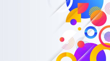 Soyut renkli şekiller sunum arkaplanı. Gradyan dinamik çizgiler arka plan. Modern mozaik mavi turuncu renkli geometrik tasarım arka planı