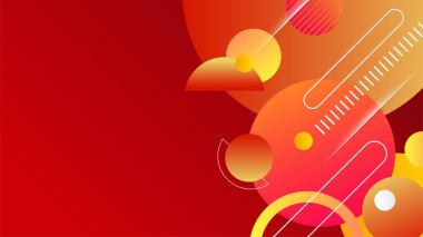 Soyut renkli şekiller sunum arkaplanı. Gradyan dinamik çizgiler arka plan. Modern mozaik mavi turuncu renkli geometrik tasarım arka planı