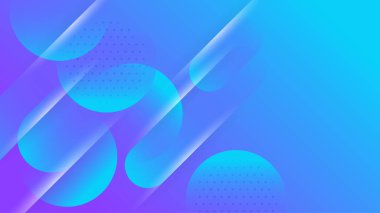 Soyut mavi şekiller sunum arkaplanı. Gradyan dinamik çizgiler arka plan. Modern mozaik mavi turuncu renkli geometrik tasarım arka planı