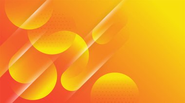 Soyut turuncu sarı şekiller sunum arkaplanı. Gradyan dinamik çizgiler arka plan. Modern mozaik mavi turuncu renkli geometrik tasarım arka planı