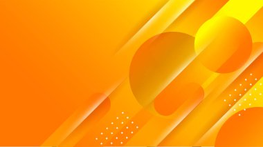 Soyut turuncu sarı şekiller sunum arkaplanı. Gradyan dinamik çizgiler arka plan. Modern mozaik mavi turuncu renkli geometrik tasarım arka planı