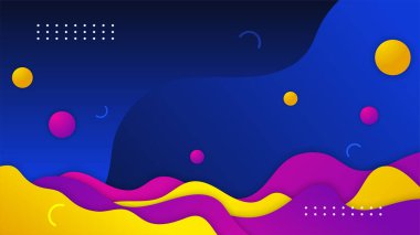 Soyut mavi mor şekiller sunum arkaplanı. Gradyan dinamik çizgiler arka plan. Modern mozaik mavi turuncu renkli geometrik tasarım arka planı