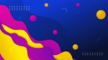 Soyut mavi mor şekiller sunum arkaplanı. Gradyan dinamik çizgiler arka plan. Modern mozaik mavi turuncu renkli geometrik tasarım arka planı