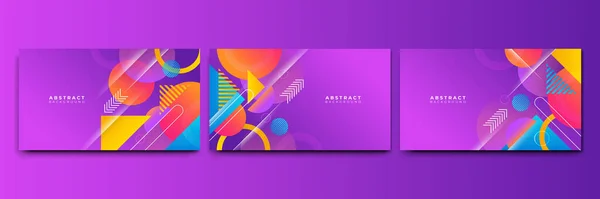 Abstract Colorful Shapes Presentation Background Gradient Dynamic Lines Background Modern — Stockvektor