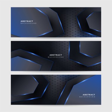 Soyut siyah metalik karbon nötr ışık örtüsü örgü tasarımı modern lüks fütüristik teknoloji arka planı. Oyun teknolojisi geniş pankart vektör illüstrasyonu.