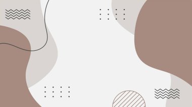 Soyut renkli Memphis düz geometrik şekiller arka plan. Çizgiler kare nokta üçgen daire ve dalgalı düz stil ile soyut kompozisyon. Poster, sunum, kart, kapak, afiş için tasarım.