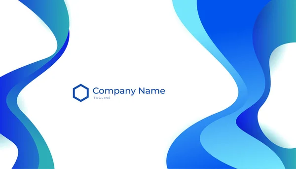 Modern Creative Clean Colorful Blue Business Card Design Template Luxury — ストックベクタ