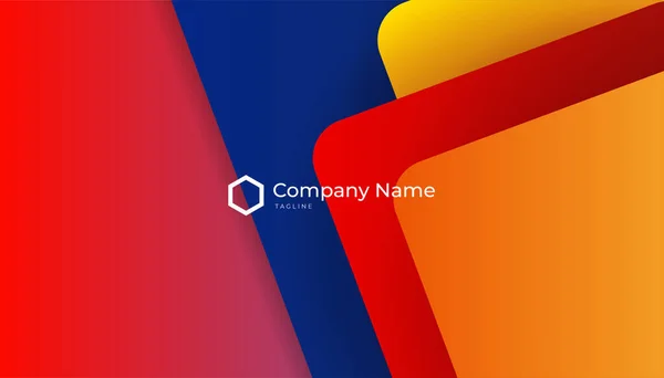 Modern Creative Clean Colorful Business Card Design Template Luxury Elegant — Διανυσματικό Αρχείο