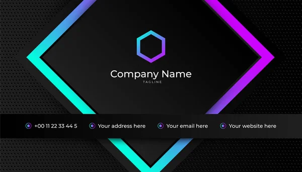 Modern Creative Clean Colorful Business Card Design Template Luxury Elegant — Stockvektor