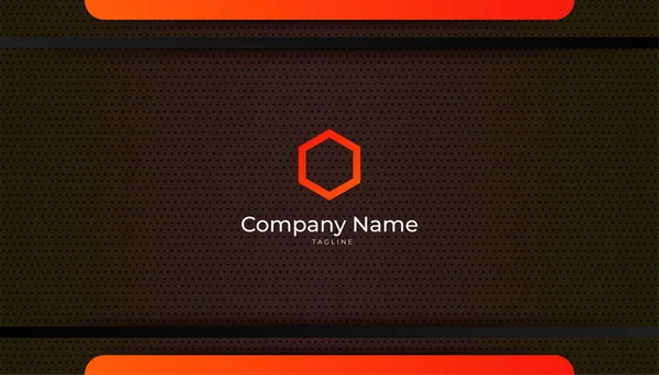 Modern Creative Clean Colorful Red Orange Business Card Design Template — 스톡 벡터