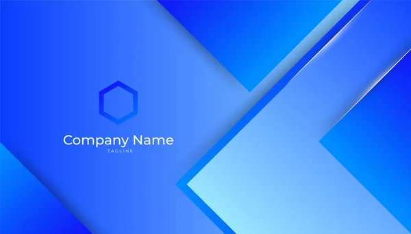 Modern Creative Clean Colorful Blue Business Card Design Template Luxury — Stock vektor