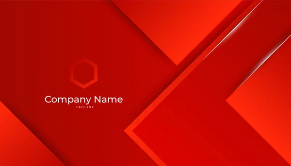 Modern Creative Clean Colorful Red Orange Business Card Design Template — Wektor stockowy