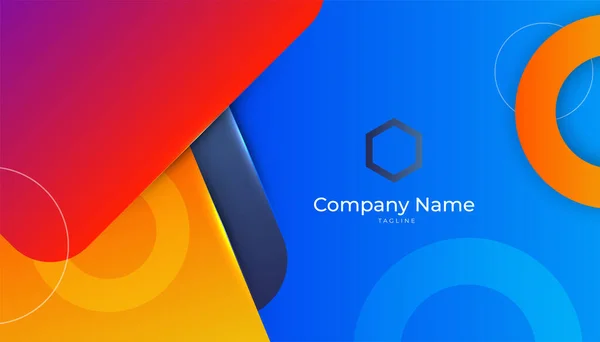 Modern Creative Clean Colorful Business Card Design Template Luxury Elegant — Wektor stockowy