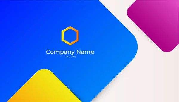 Modern Creative Clean Colorful Business Card Design Template Luxury Elegant — Διανυσματικό Αρχείο