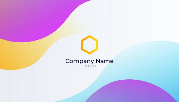 Modern Creative Clean Colorful Business Card Design Template Luxury Elegant — Stockový vektor