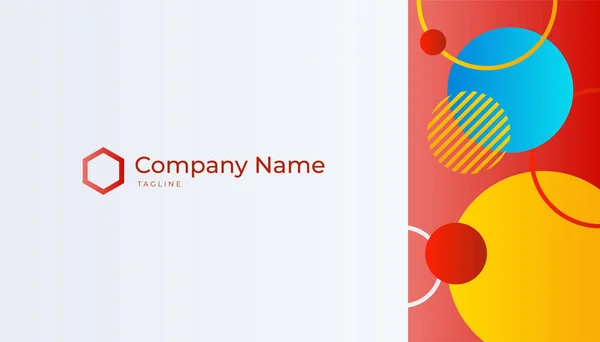 Modern Creative Clean Colorful Business Card Design Template Luxury Elegant — стоковый вектор