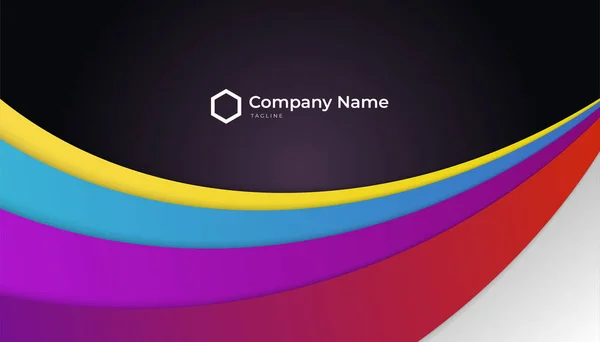 Modern Creative Clean Colorful Business Card Design Template Luxury Elegant — Διανυσματικό Αρχείο